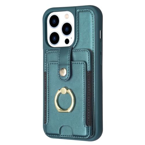 Protégez votre iPhone 12 Pro Max avec cet étui cuir vert anti-chute à anneau