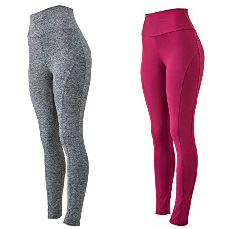 KIT 2 Legging Montaria Plus Size G1 G2 G3 Suplex Peluciada Cós Alto (BORDO-CINZA, G2)