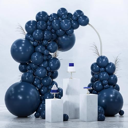 Image of PartyWoo Navy Blue Balloons 99pcs Dark Blue Color Different Sizes