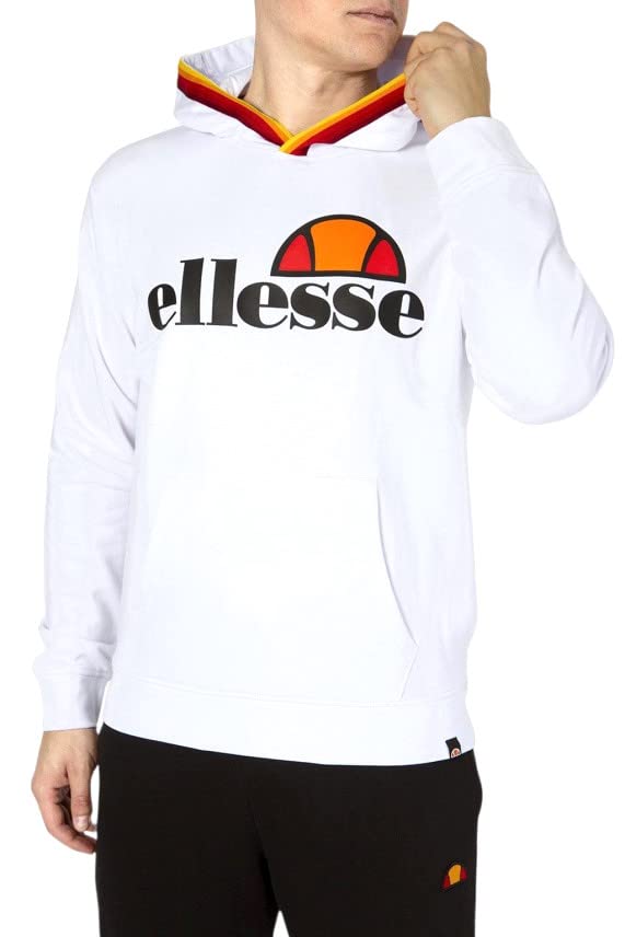 Ellesse Sweat à capuche pour homme, Blanc, XXL