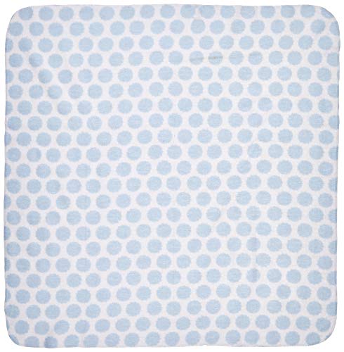 Image of Luvable Friends Unisex Baby Cotton Flannel Receiving Blankets, Blue Dots 84-Pack, One Size