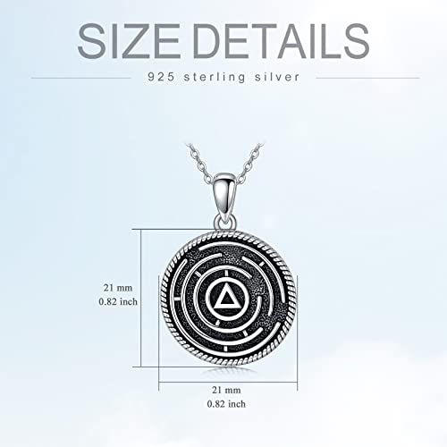 Leecci Sobriety Necklace 925 Sterling Silver Aa Pendant Alcoholics Anonymous Jewelry For Men Women Birthday Valentine'S Day Mother'S Day Gift thumb #4