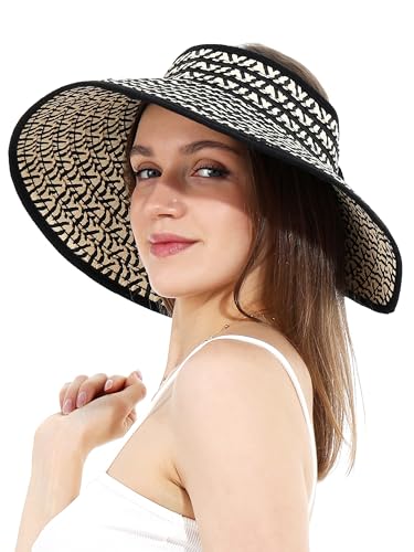 Chapeau de soleil UPF 50+ à large bord pour femme LA CARRIE