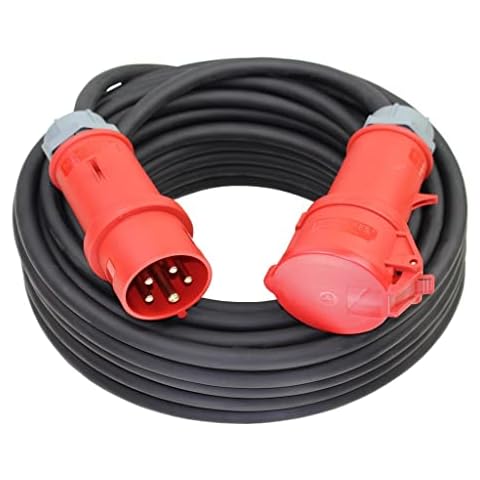 CEE Starkstromkabel 400V 16A 5x2,5mm² H07RN-F mit MENNEKES Stecker und Kupplung -25m Cover