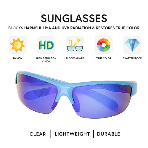 Image of VITENZI Sunglasses for Men and Women Trendy and Cool Sun Glasses, Retro Vintage Wrap Around Sport Shades Rome
