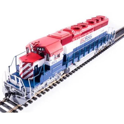 Broadway Limited 6777 EMD SD40-2, BC Rail 741, Red, White & Blue, Paragon4 Sound/DC/DCC, HO Scale