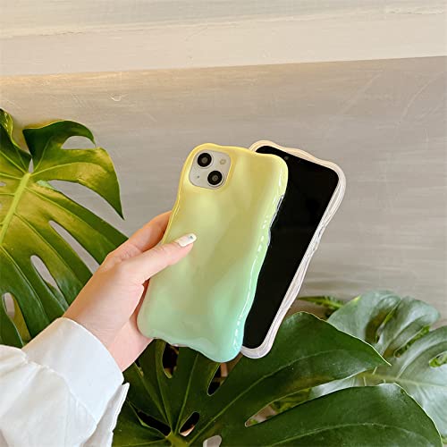 Coque silicone souple iPhone 13 Pro Max antichoc wave frame vert