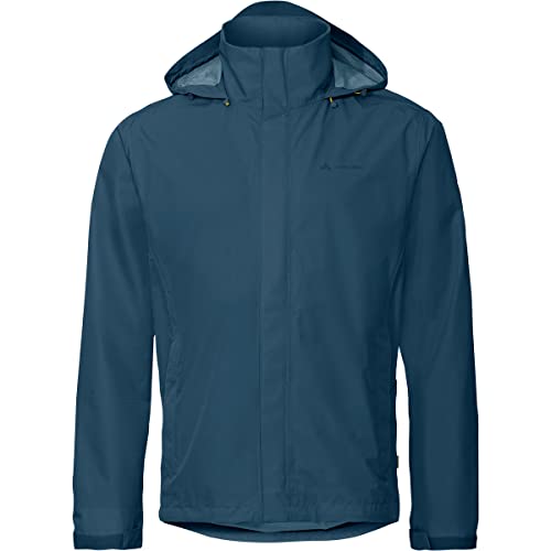 VAUDE Chaqueta impermeable Escape Light para hombre, impermeable, transpirable, con capucha, chaqueta de senderismo respetuosa con el clima.
