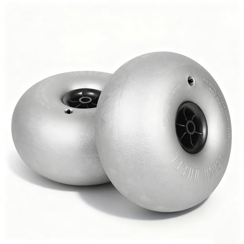 NuBusno 16'' Balloon Sand Tires for Beach Cart, Wagon, Heavy Duty Kayak Dolly and Canoe Dolly, Set of 2, 16'' Balloon Wheel, 176.36lbs Capacity Each Wheel (Gray)