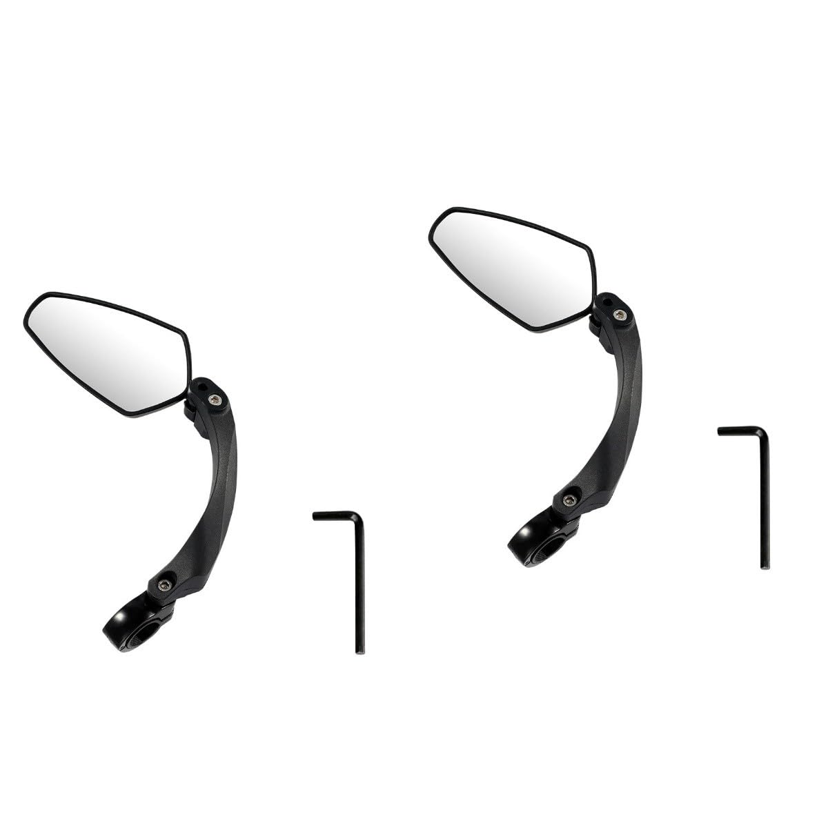 VANZACK 2pezzi Specchietto Retrovisore Per Bici Rotabile Per Mountain Bike e Bici Stradali Facile Installazione Sicurezza e Visione Ottimale Confezione Singola