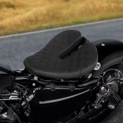 Cojín de asiento de cuero modificado para Sportster XL1200 y 883 acabado premium 5