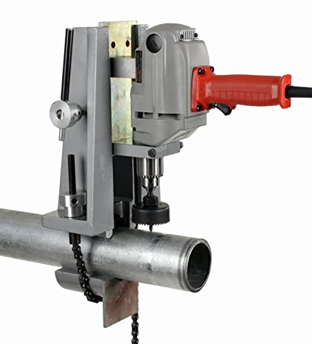 Toledo Pipe KIT HC 3092 Pipe Hole Cutter Chain Vise and Milwaukee 1660-6 1/2" Compact Drill 450 RPM