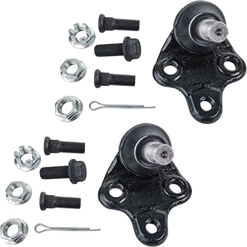 Image of Detroit Axle - 6pc Front End Control Arms Kit for Toyota Rav4 01-05, 2 Outer Tie Rods 2 Lower Control Arms 2 Ball Joints 2001 2002 2003 2004 2005 Replacement