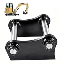 Weld On Bucket Attachment Ears with Pins, 40mm 7-13/16" C-C Center to Center, Heavy Duty Steel Bucket Ear Replacement for Cat 303.5 304 Mini Excavator
