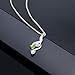 Gem Stone King 925 Sterling Silver Green Peridot and Sky Blue Aquamarine Pendant Necklace For Women (0.84 Cttw, Gemstone August Birthstone, Heart Shape 4MM, with 18 Inch Silver Chain)