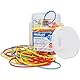 Westcott Gummibänder 80g | Ca. 170 Bunte Gummiringe verschiedene Größen in praktischem Kunstoffbehälter | Vorratspack Haushaltsgummis ⌀ 60mm, 50mm & 38mm | Mind. 60% Naturkautschuk | E-10581 00