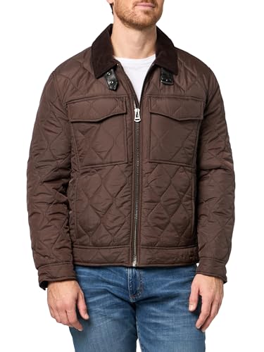 Image of Cole Haan Men's Diamond Quilt Long Sleeve Casual Jacket
