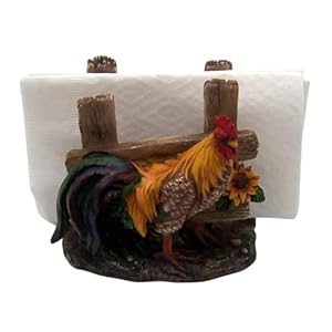 Farmyard Charm: Rooster with Fence Napkin Holder - 5.25-Inch Farmhouse Kitchen Accent Farmyard Charm Rooster with Fence Napkin Holder 525 Inch Farmhouse Kitchen Accent