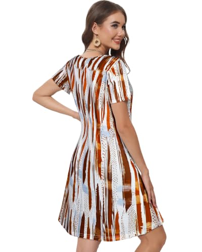 Image of Summer Dresses for Women Casual Tshirt Dress Beach Sundress with Pockets