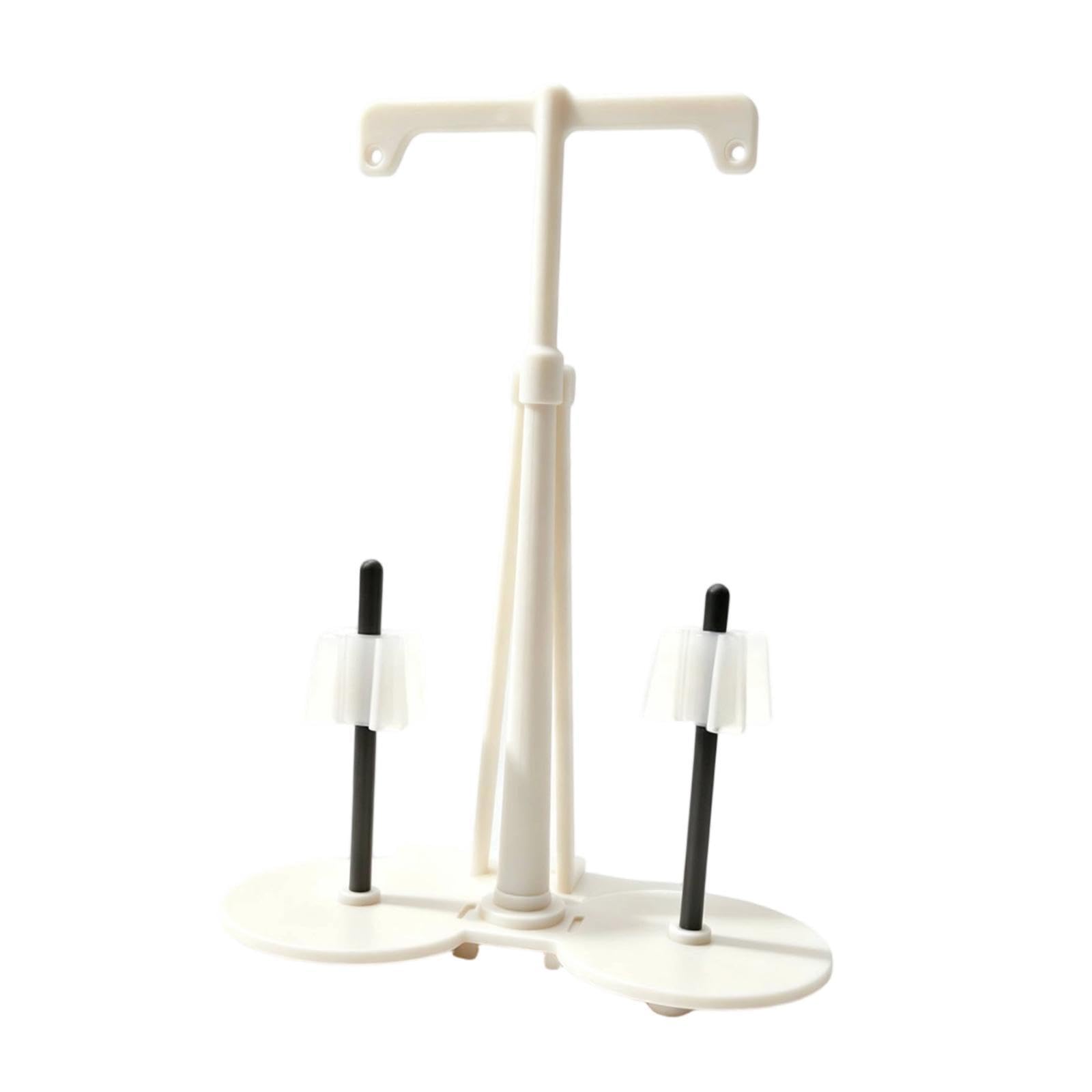 Soporte Doble para Carretes de Hilo, Equipo de Almacenamiento, Soporte Versátil para, Soporte para Carretes para Entusiastas del Bordado Y El, Blanco, Individual