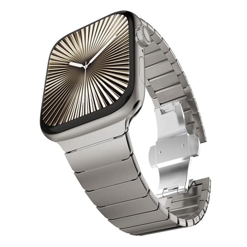 CHANCHY 49mm 46mm 45mm 44mm 42mm(Series 3) für Apple Watch Armband,Gliederarmband Metall Ersatzarmbänder Geeignet für Ap...