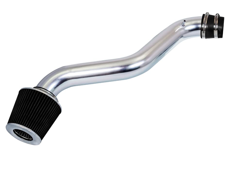 Rtunes Racing Short Ram Air Intake Kit + Filter Combo Compatible For 97-01 Honda Prelude / 98-02 Honda Accord L4 (Black)
