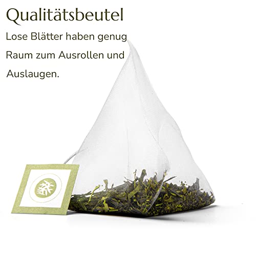 Anna’s Teapot Sencha Grüntee Bio Beutel - Bio Japanischer Grüner Tee 20 Pyramidenbeutel in einer wiederverschließbaren Hülle