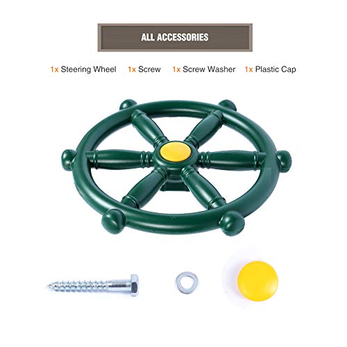 RedSwing Pirate Ship Wheel 2.0, Swingset Steering Wheel Playset Accessories, Playground Accessories for Backyard Outdoor, Green