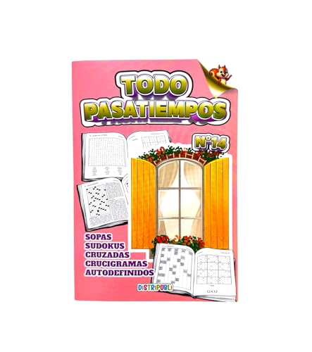 Alle Hobbys für Erwachsene, Packung mit 4 Stück sind 344 Übungen plus Lösungen, Buchstabensuppen, Sudokus, Kreuzworträtsel, selbstdefinierte und Kreuzzüge, neue Modelle Vol. 9,10,11,12