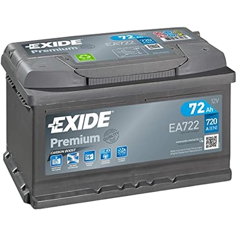 Exide Premium EA722 TYPE 100/096 Car Van Battery - 12V 72Ah 720A - 4 Years Warranty (Please check size before buying) Cover