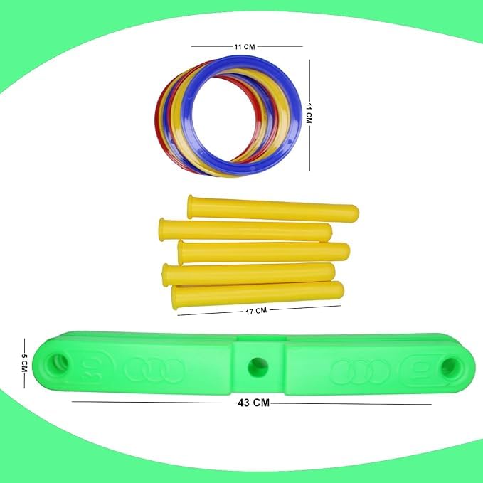 Image of PRIME Kids Ring Toss Game Set Indoor Outdoor Throwing Toy for Boys and Girls (Lovely Ring Toss)