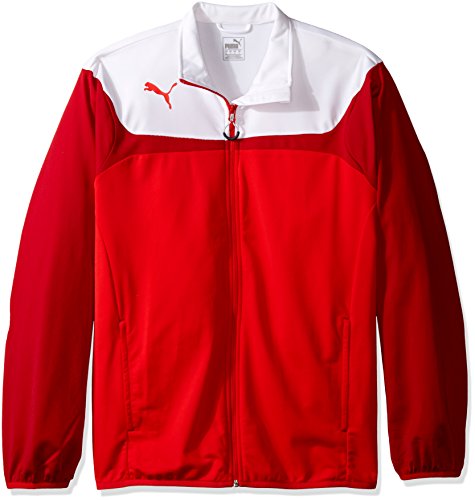 Veste Puma Esito 3 Tricot Homme de couleur rouge et blanc en taille Youth Medium