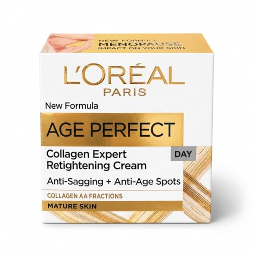 Image of L'Oreal Paris Age Perfect Collagen Expert Day Cream 50ml | Anti-Aging Face Moisturizer for Mature Skin | Firms, Retightens & Hydrates | Helps Reduce Age Spots