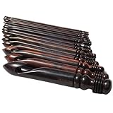 Wooden Crochet Hooks Set with Leather Bag - Set of 15 Size 3.5mm to 25mm , Rosewood Crochet Hooks...