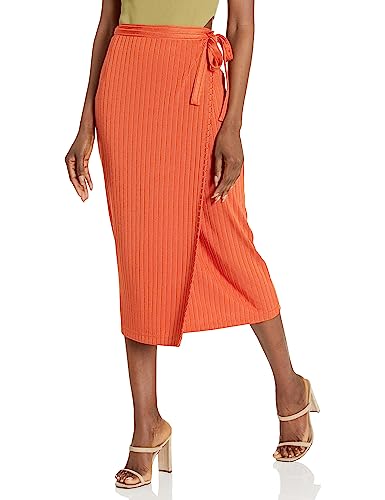 Club Monaco Women's Shiny Wide Rib Wrap Skirt - Product Details