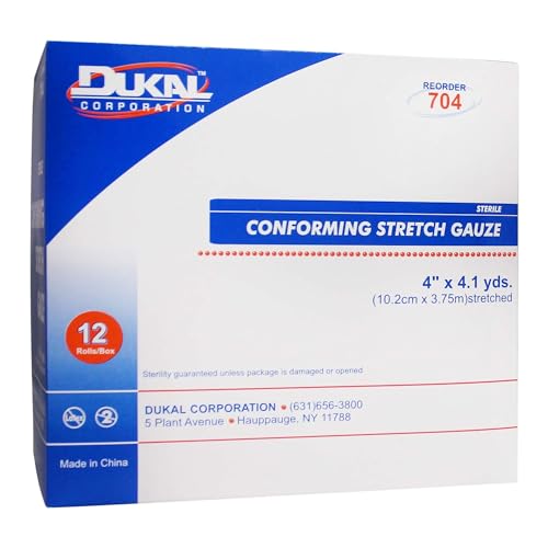 Dukal Conforming Stretch Gauze, Sterile, 4" W x 4.1 yd. L, White (12 Bags of 8) (Pack of 96) miniatura 3
