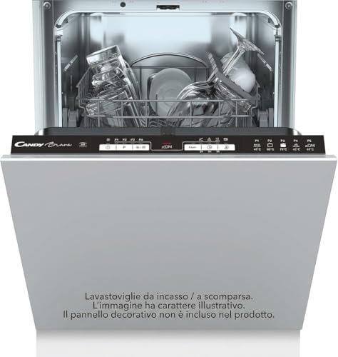Candy CDIH 1L949 Lave-vaisselle encastrable - Brava, 45 CM, 9 couverts, 5 Cycles, Zoom 32', 49 dB,...
