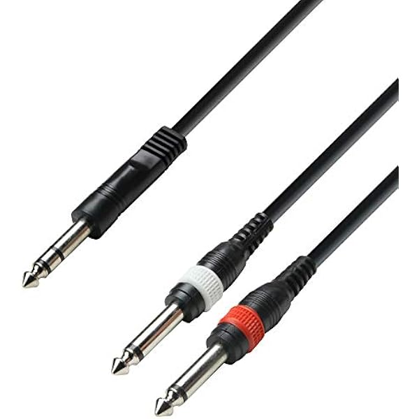 Adam Hall 3 Star Series 3 m 6,3 mm Jack Stereo do 2 x 6,3 Jack Mono kabel audio