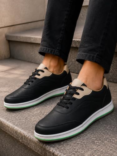 Image of Centrino Sneakers for Men | Lightweight Casual Shoes for Men Stylish | Breathable Mesh Walking Shoes | Cushioned Insole Comfortable Shoe for Man | Durable Sole Footwear|Trendy Lace-Up Shoes for College, Parties & Daily Use (9623)