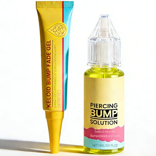 Piercing Aftercare Duo Piercing Bump Care Solution & Skin Comfort Gel Daily Piercing Cleaner for Ear Nose Belly Button Care Gentle Pier/CING Maintenance Set