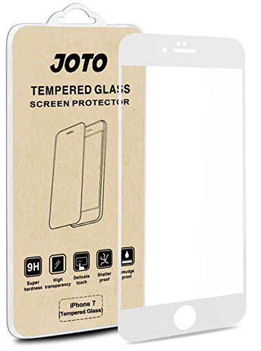 JOTO iPhone SE 2020 / iPhone 8 / iPhone 7 Screen Protector, Full Screen Tempered Glass Screen Protector Film, Edge to Edge Protection Screen Cover Saver Guard for Apple iPhone 7/8/SE 2020 4.7” –White