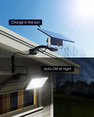 1000 Lumens 48 Led Solar Lights Outdoor Bright Jackyled Solar Dusk To Dawn Light With 5500Mah Battery, Ip65 Waterproof Outdoor Solar Powered Security Flood Light For Wall Porch Shed Barn Garage, Black #TOP6