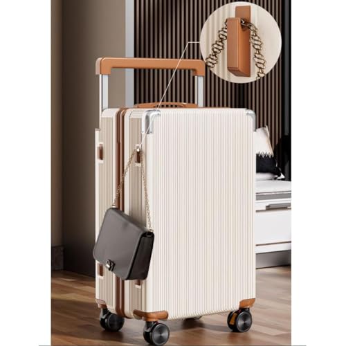 Suitcase Hard Shell Lightweight Suitcase USB Socket with Drinks Tray Case,4,24in2