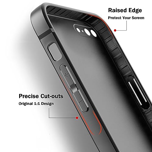 Image of TENOC Phone Case Compatible with iPhone 7 Plus & iPhone 8 Plus, Black Case Anti-Fingerprint Protective Bumper Matte Cover for 5.5 Inch