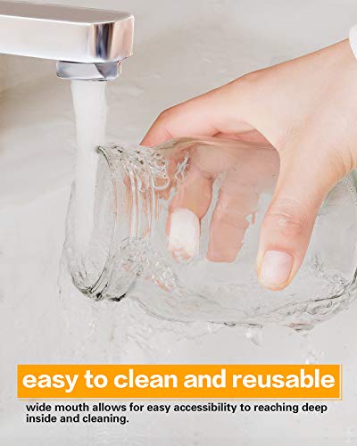 12Oz Glass Jars With Lids Regular Mouth 20 Pack -Mason Jars 12 Oz For Crafts, Meal Prep, Canning Jars For Food Storage Frascos De Vidrio Con Tapa Para Conservas-With 20 Chalkboard Stickers-Silver Lid #TOP6