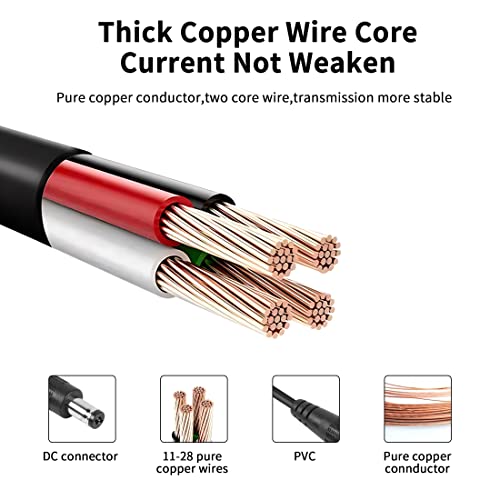 Yacsejao Dc Conversion Power Cable 2Pcs 12V Dc5.5X2.1Mm To Dc3.5X1.5Mm Male To Male Supply Extension Cable #TOP6