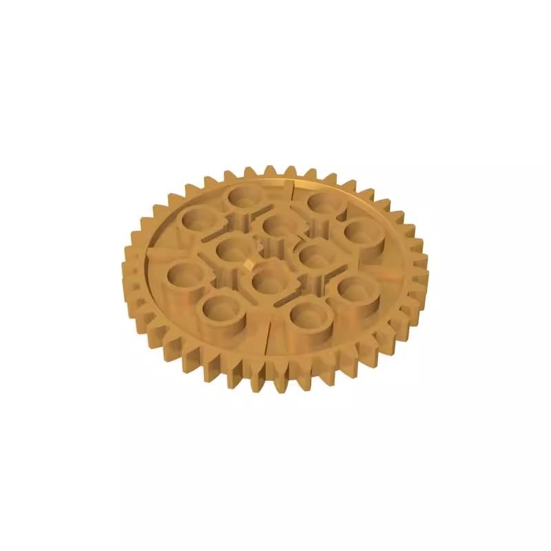 3649 Gear Technic Gear 40 Tooth 10 Pieces GDS-1099 Compatible with Lego Building Blocks Color:Pearl Gold — image 1
