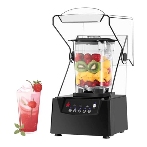 Batidora De Batidos De 2L, Trituradora De Hielo con Cuchilla De 17.000 RPM, Control Táctil Inteligente De 5 Velocidades, Tapa Insonorizada De 8 Mm De Grosor, para Batidos Y Frutas
