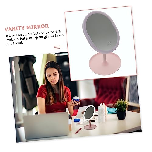 Espejo de tocador LED portátil para maquillaje miniatura 6