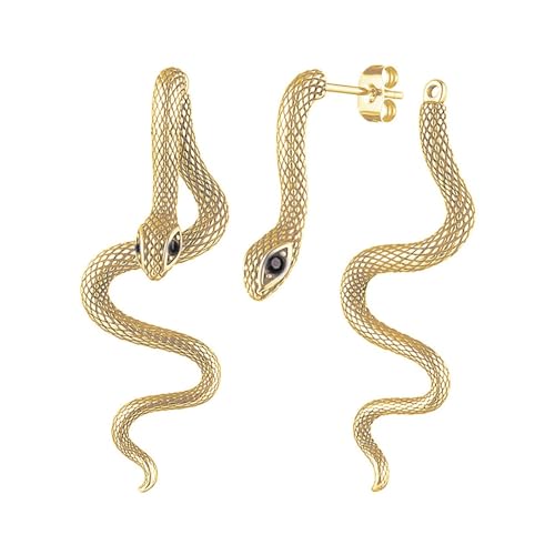 Vintage Snake Earrings for Women Gothic Snake Drop Earrings Lightweight Punk Animal Serpent Statement Earrings Trendy Bar Party Jewelry Accessories 7